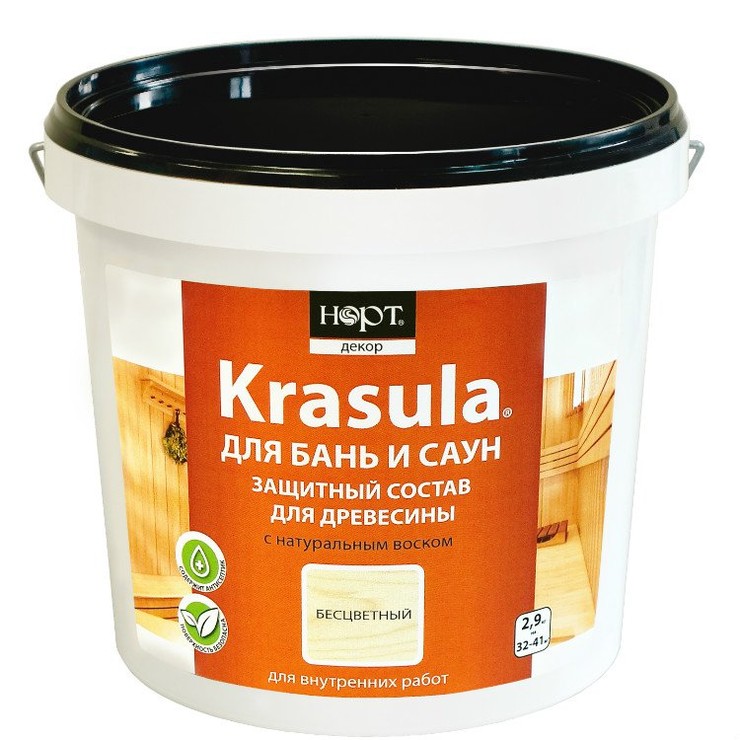 KRASULA® для бань и саун - защитно-декоративный состав