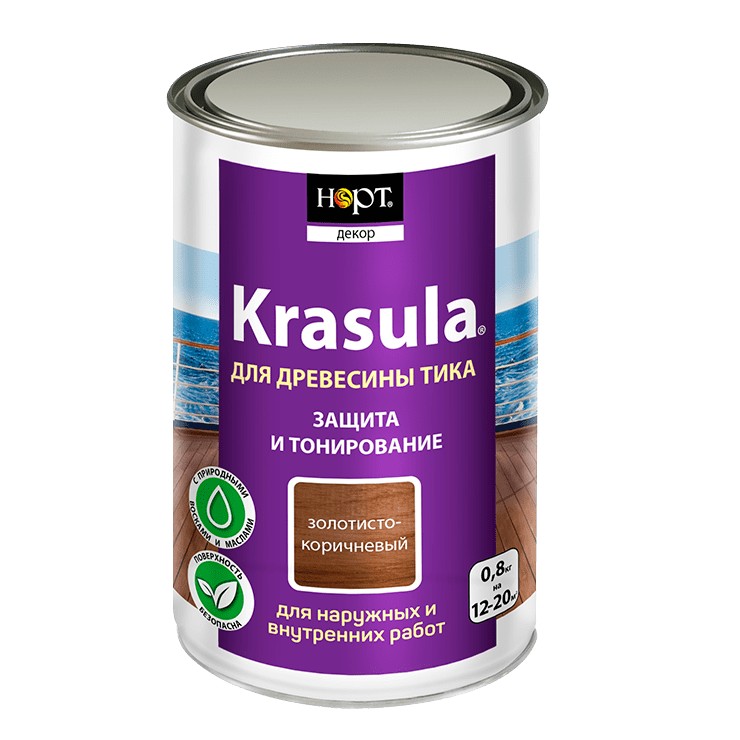 Защитно-декоративный состав KRASULA® для древесины тика