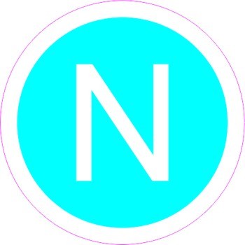 N (нейтраль), голубой
